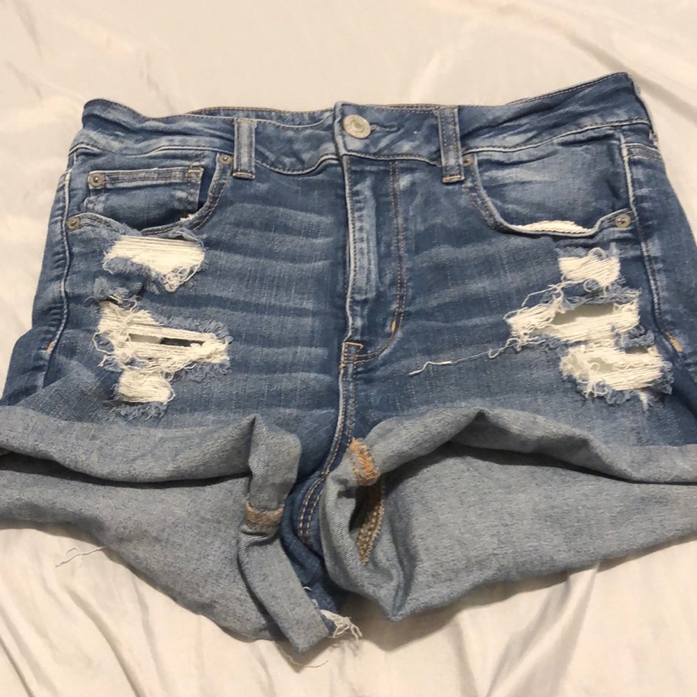 Distressed American eagle shorts